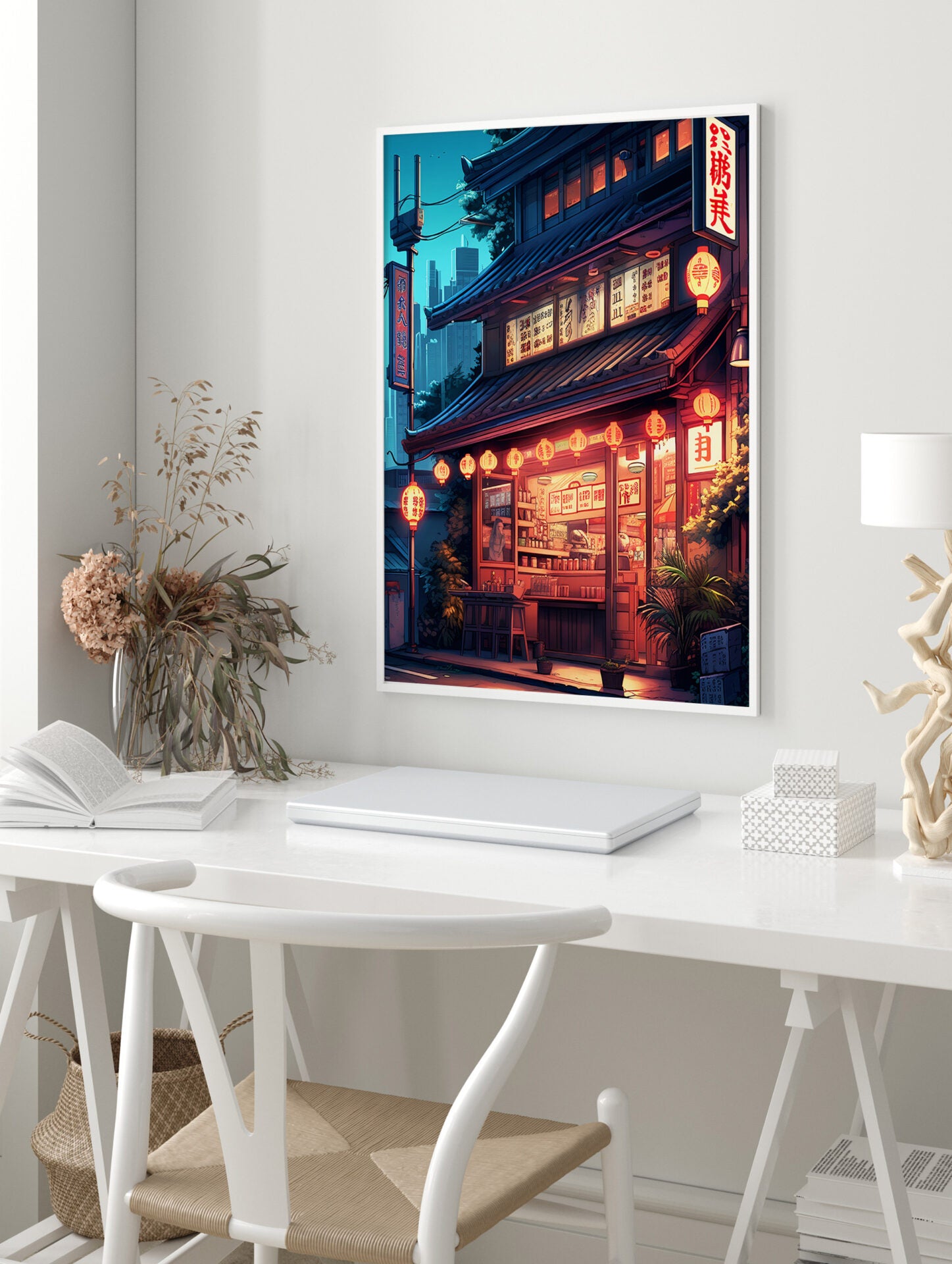 Ramen Shop Poster, Japanese Food Print