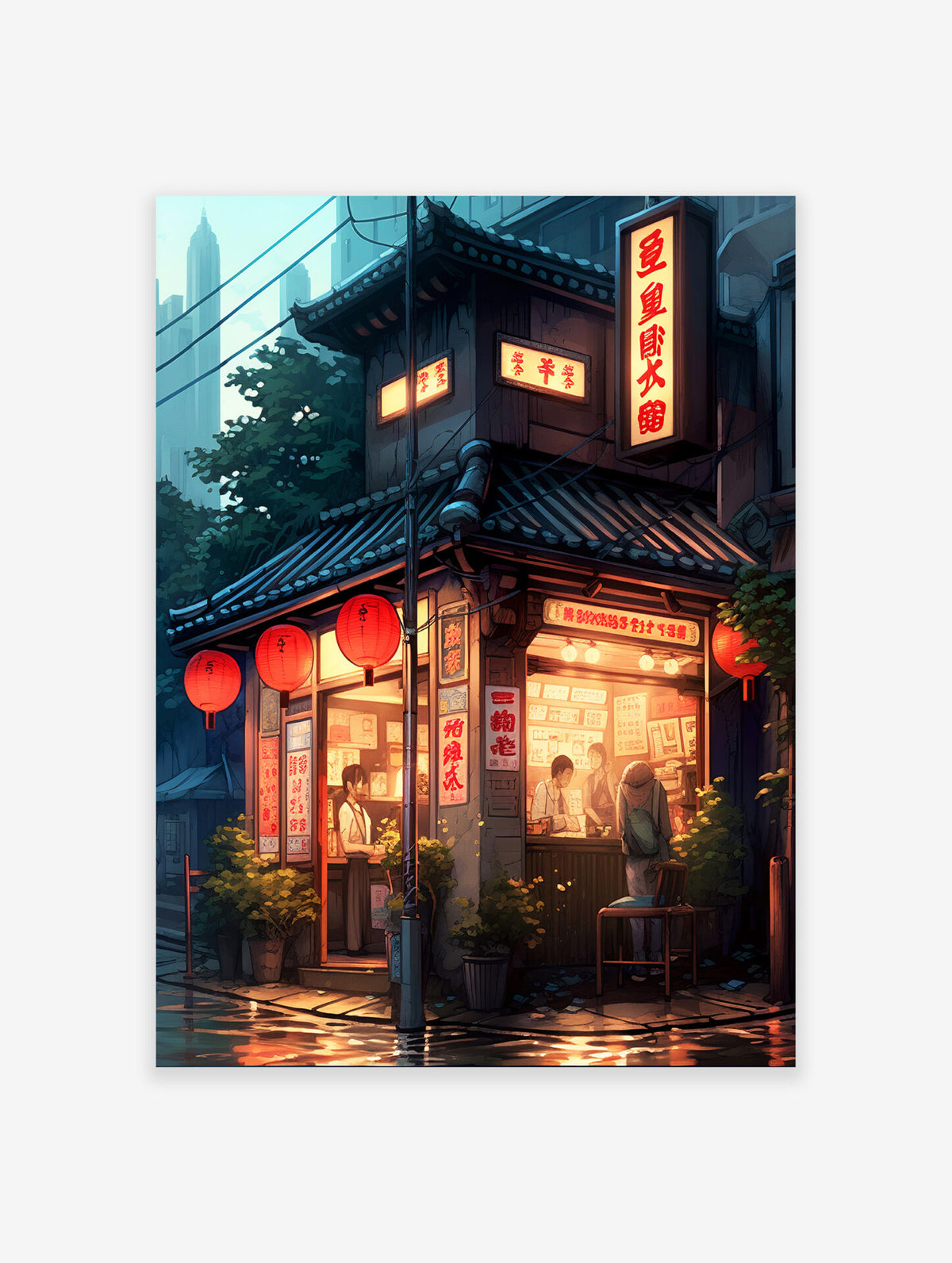 Ramen Shop Poster, Japanese Food Print