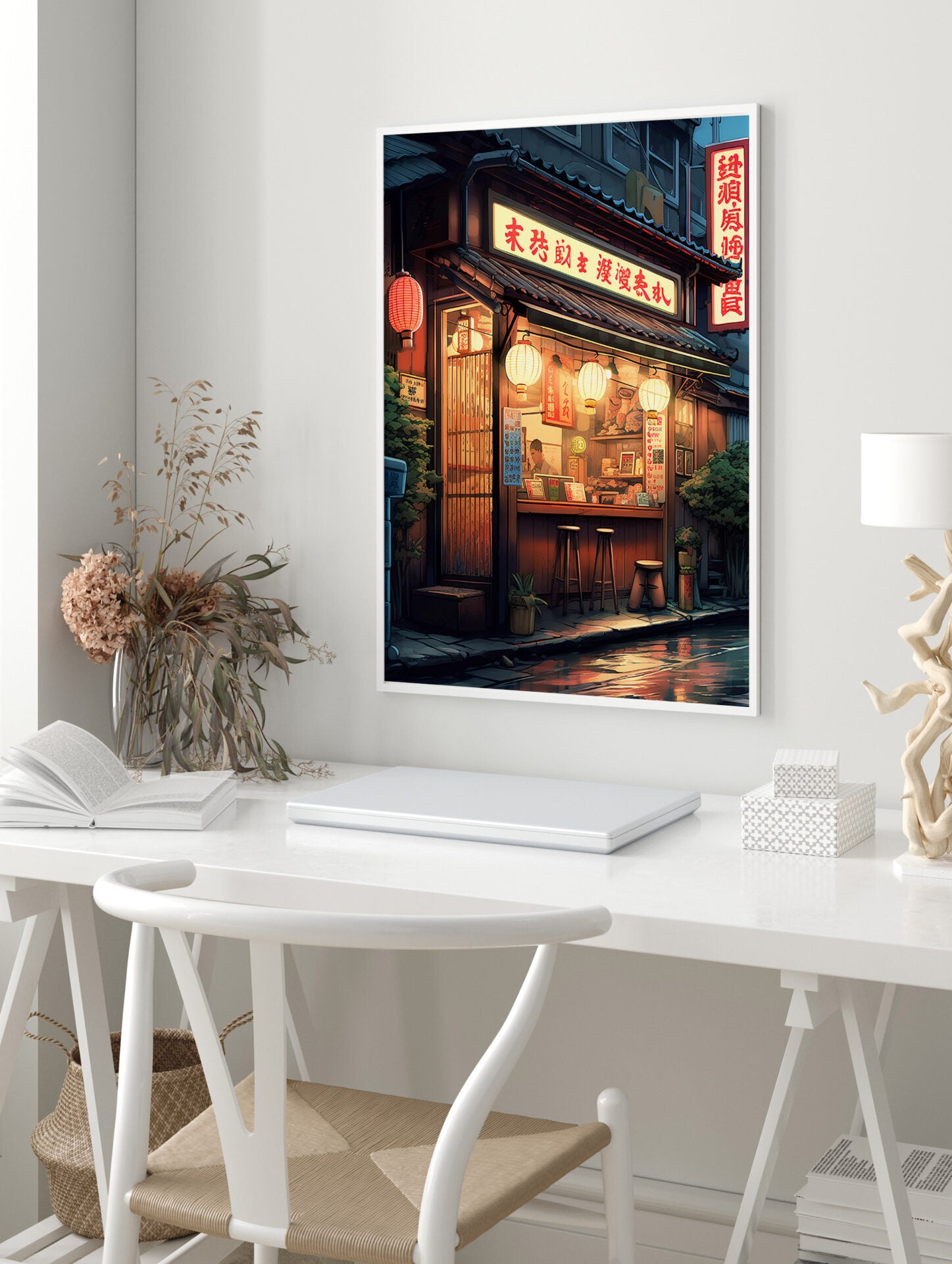 Ramen Shop Poster, Japanese Food Print