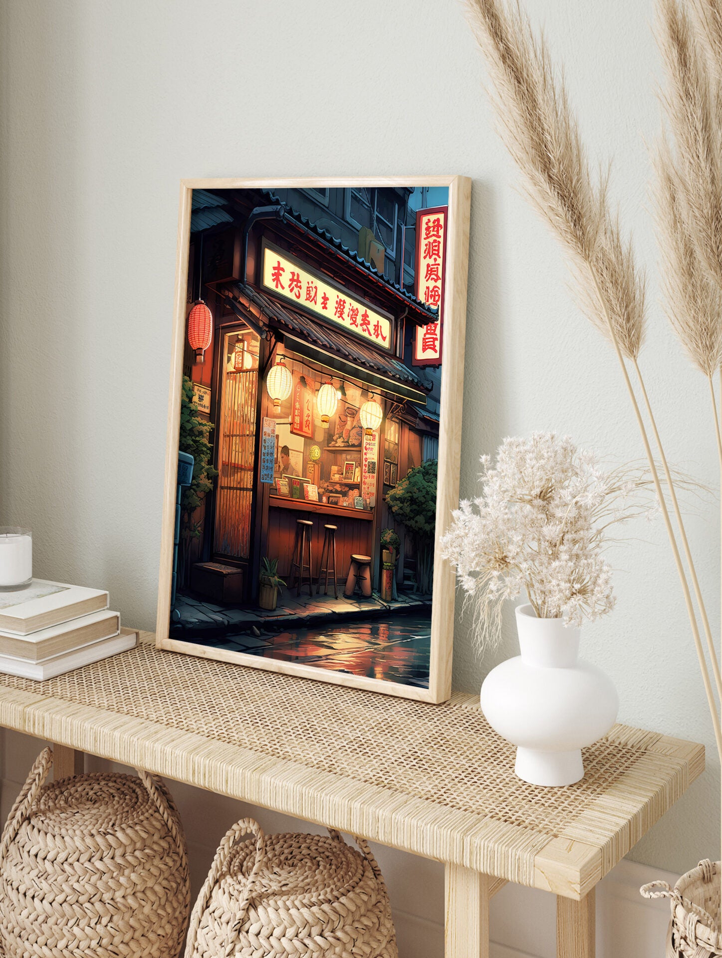 Ramen Shop Poster, Japanese Food Print