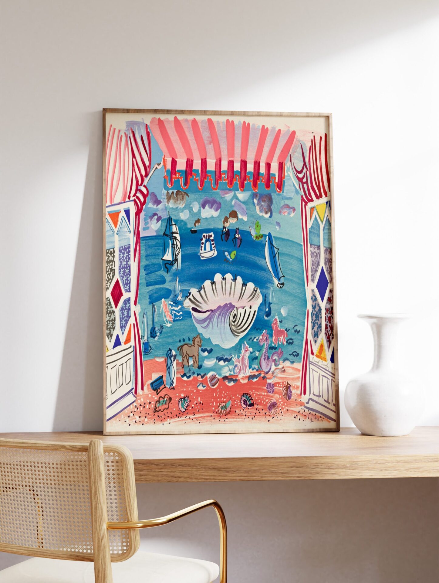 Seascape with Seashells Poster by Raoul Dufy, Raoul Dufy Print