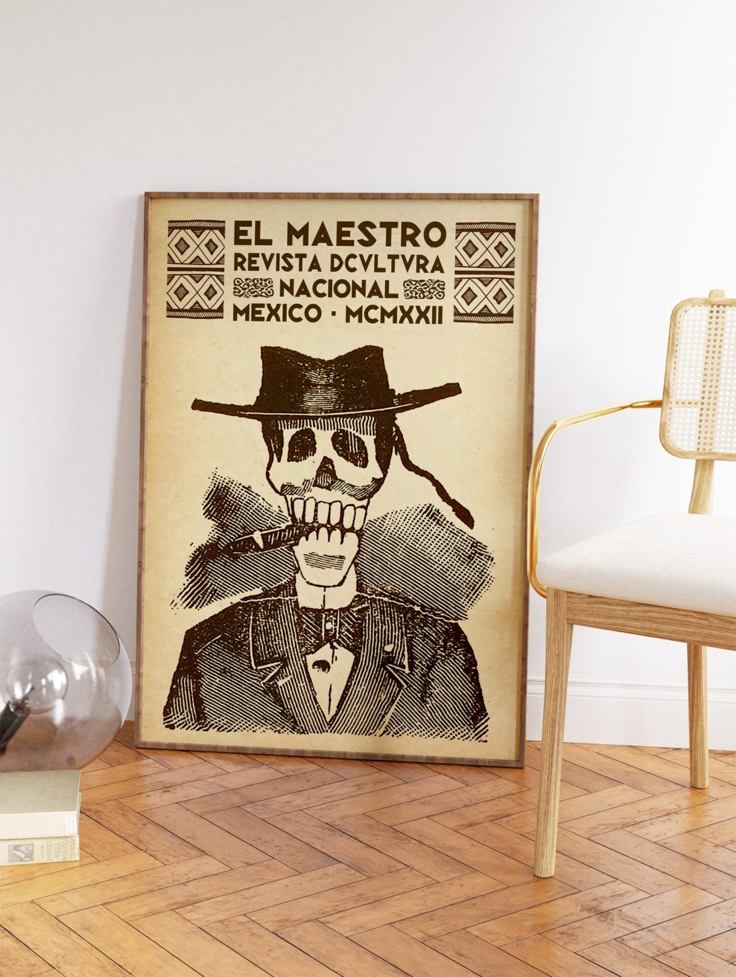 Mexican Skeleton Poster, Mexican Print