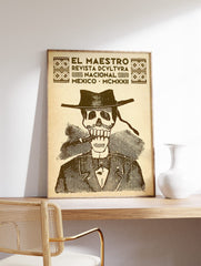 Mexican Skeleton Poster, Mexican Print