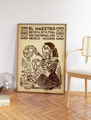 Mexican Skeleton Poster, Mexican Print