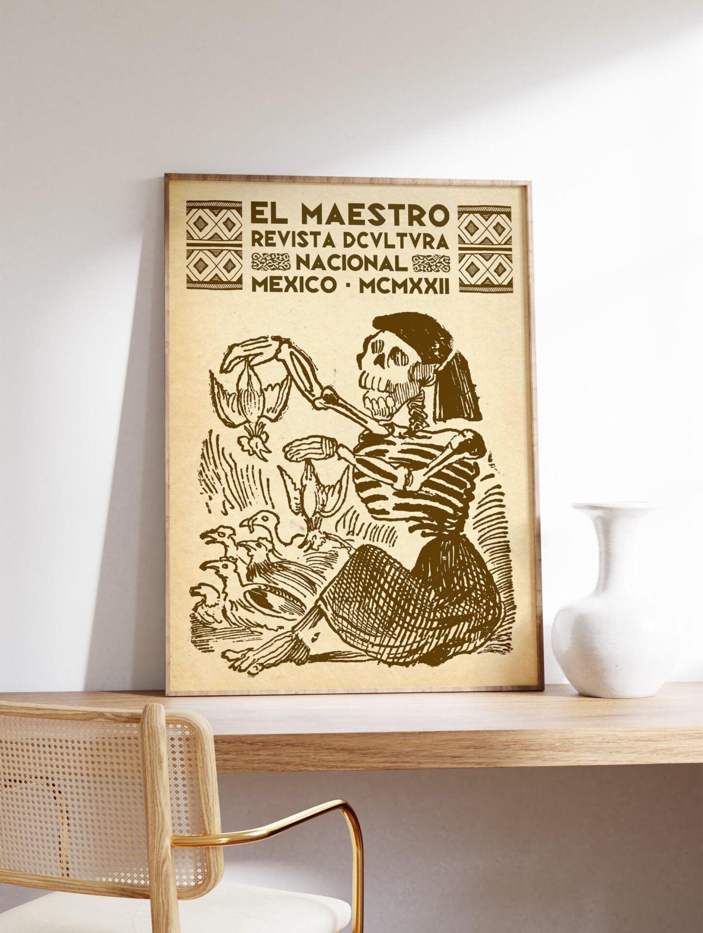 Mexican Skeleton Poster, Mexican Print