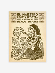 Mexican Skeleton Poster, Mexican Print