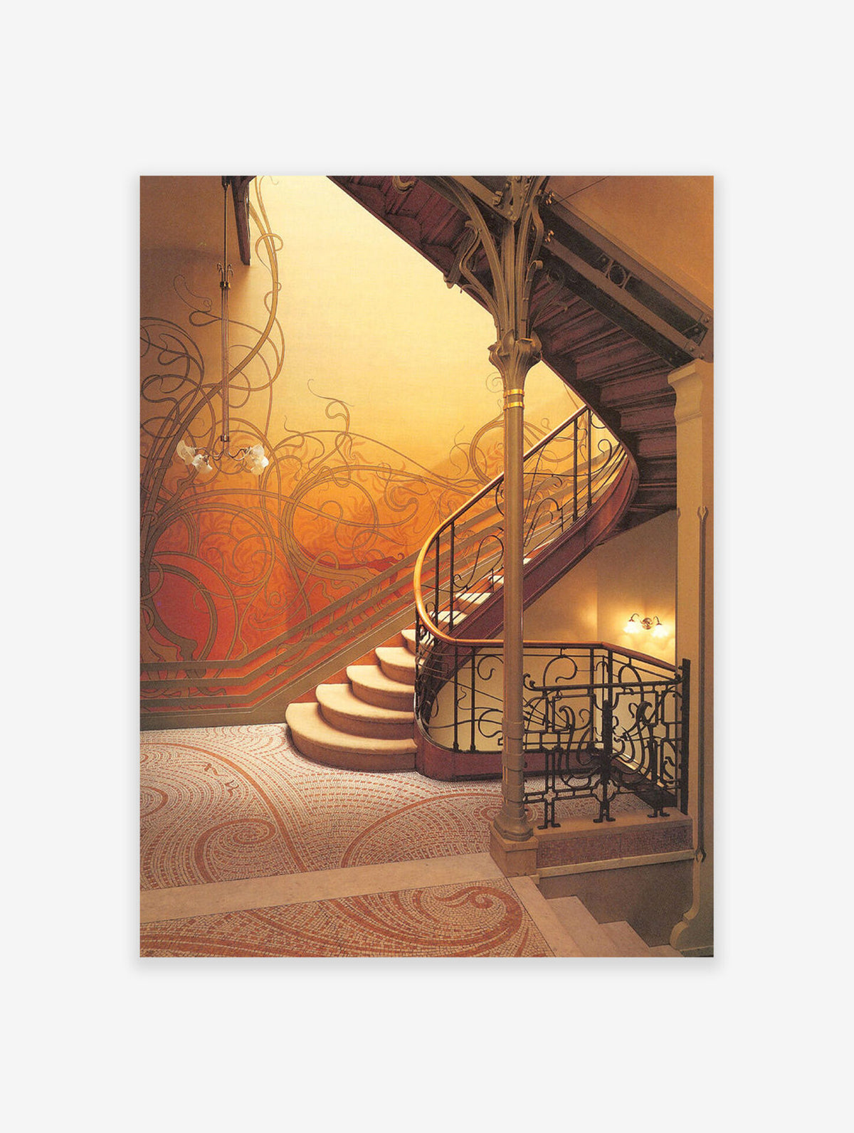 Staircase Poster, Art Nouveau Print