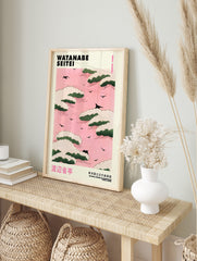 Watanabe Seitei Poster, Pink Japanese Print