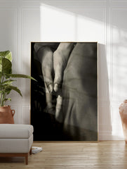 Black and White Hands Poster, Photographic Hands Print