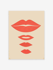 Red Lips Poster, Lips Print