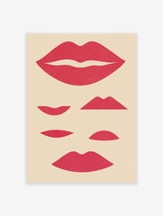 Red Lips Poster, Lips Print