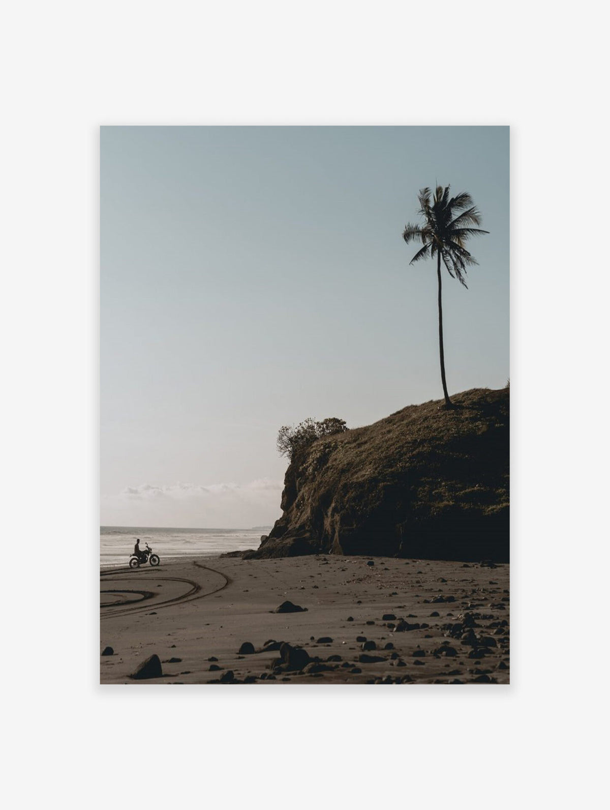 Black and White Beach Poster, Photographic Beach Print