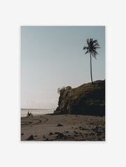 Black and White Beach Poster, Photographic Beach Print