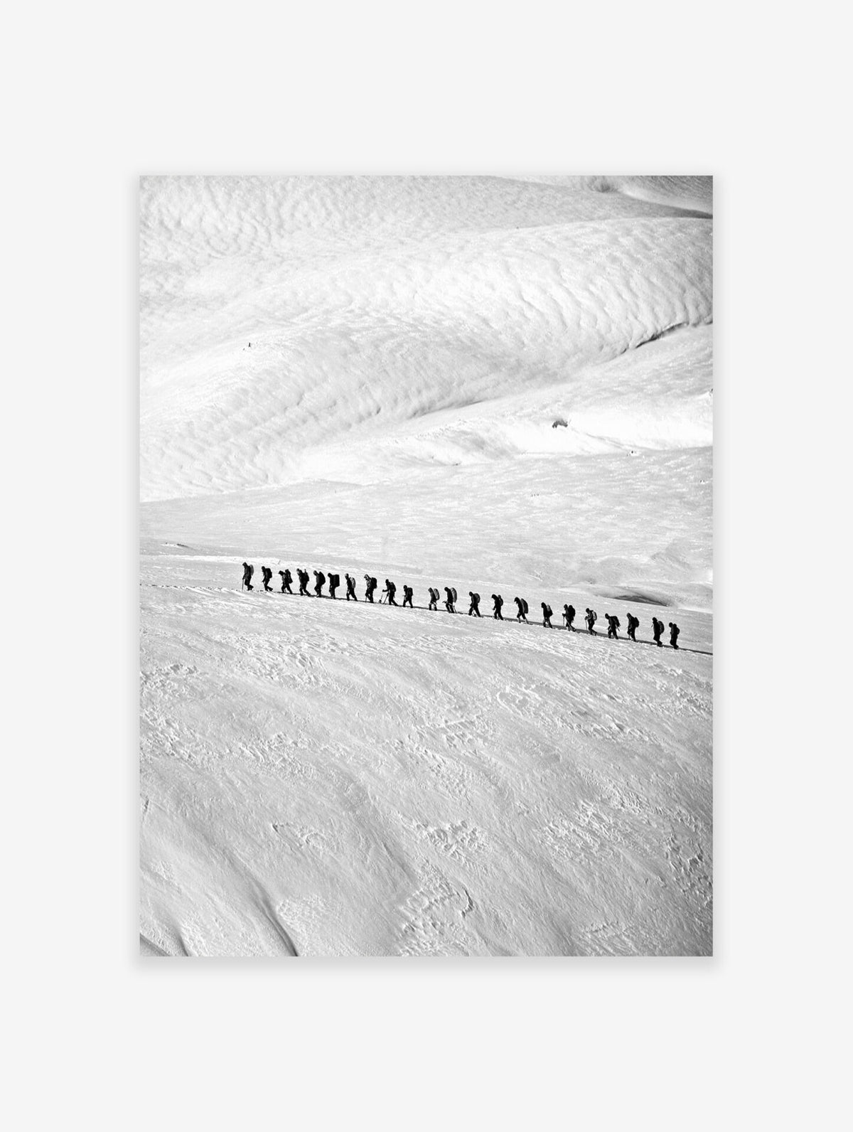 Black and White Skiing Poster, Wall Art Print